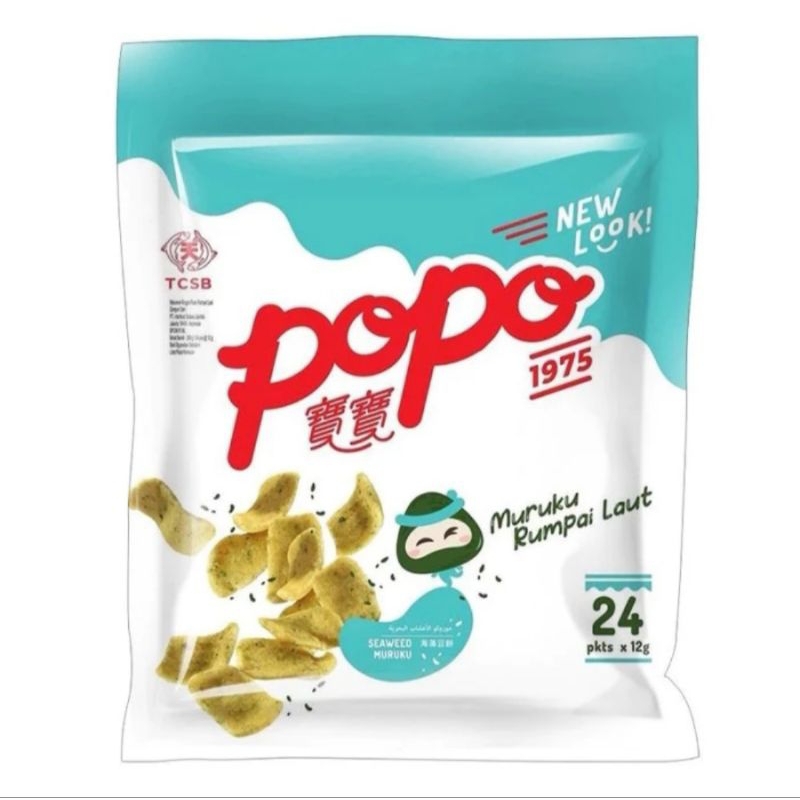 

Popo Muruku Snek Snack Ikan Rasa Nori Rumput Laut Seaweed 24s
