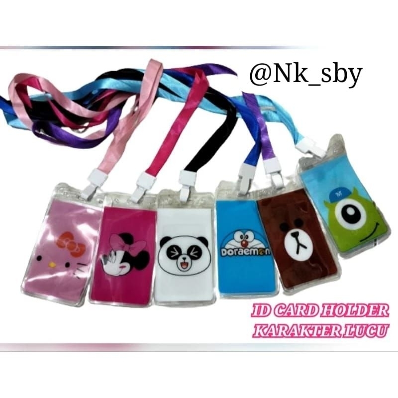 

( KODE : LN23-18 ) ID CARD HOLDER KARAKTER LUCU TALI WARNA POLOS / LANYARD NAME TAG / TEMPAT KARTU NAMA