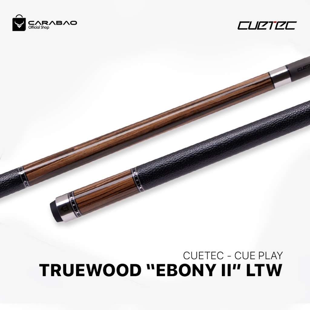 CUETEC TRUEWOOD EBONY 2 LEATHER - CUE STICK PLAY BILLIARD
