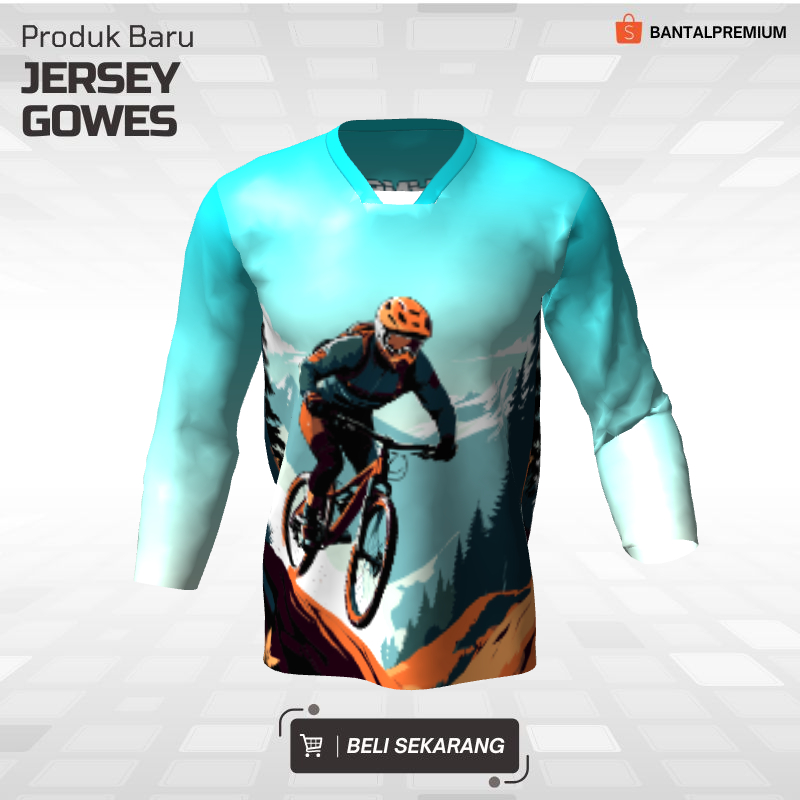 Jersey Gowes Sepeda Downhill Tosca Motif Pegunungan 63 - Jersey Custom Lengan Panjang