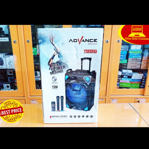 Speaker ADVANCE K1212-T K1212T Portable + 2 Mic Wireless