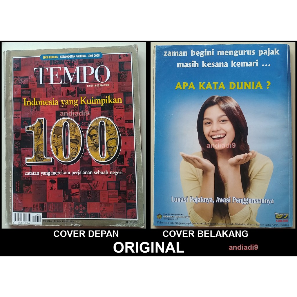 BEKAS MAJALAH TEMPO EDISI 19-25 MEI 2008 INDONESIA YANG KUIMPIKAN 100 CATATAN YANG MEREKAM PERJALANA