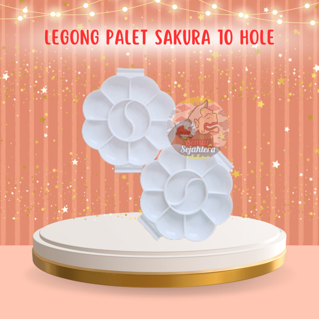 

[PCS] PALET LUKIS CAT AIR, CAT ACRYLIC, CAT MINYAK LEGONG SAKURA 10 HOLE*