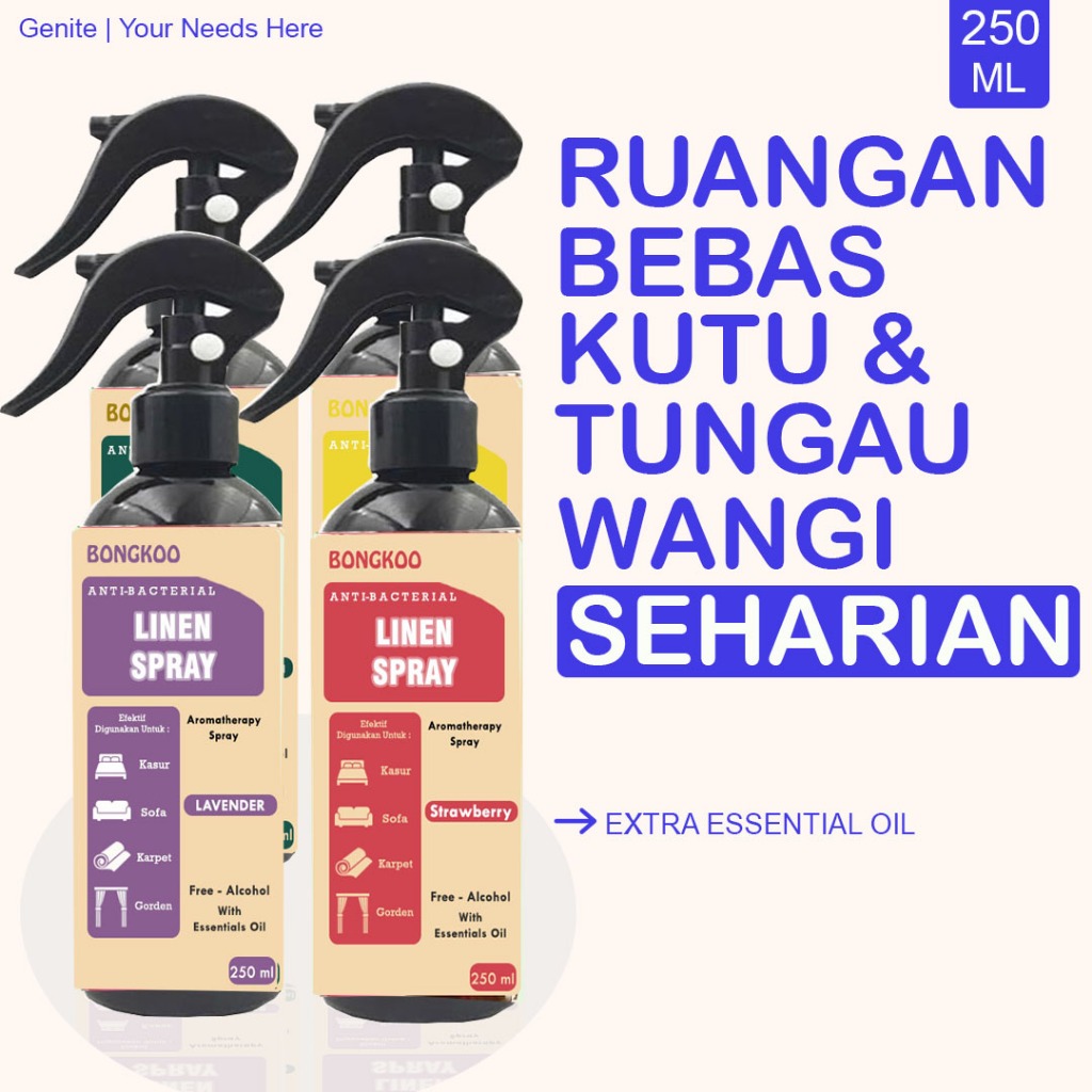 Linen Spray Anti Bacterial Pembasmi Tungau Kasur Obat Kutu Kasur Anti Kutu Kasur Fabric Spray Anti B