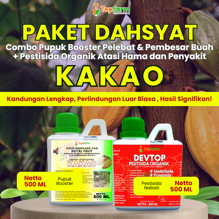 Pupuk Topfarm / Pestisida Topfarm / Pupuk Khusus Tanaman Kakao / Pupuk Pelebat Buah Kakao / Pupuk Ka