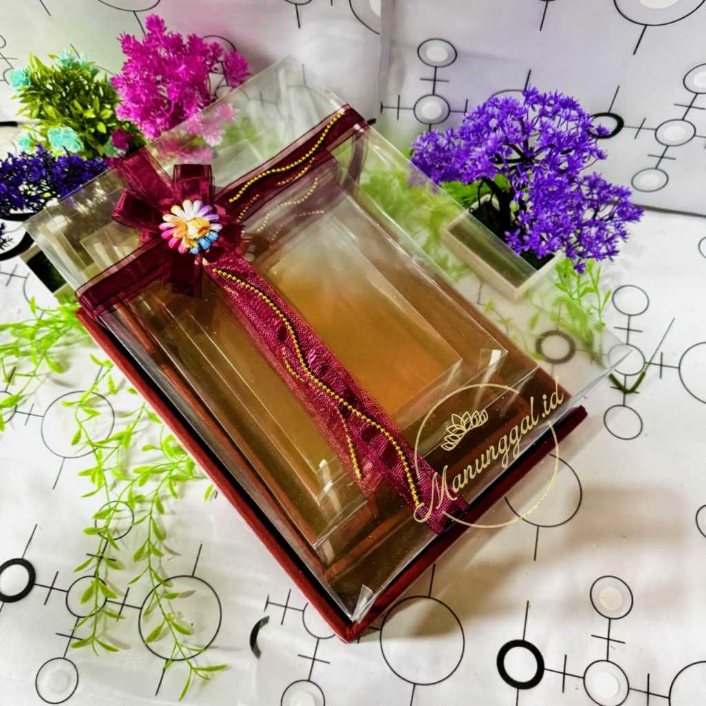 Box Kotak Seserahan Pernikahan Set Lengkap Isi 4 Box Hantaran Parcel Mika Model Pita