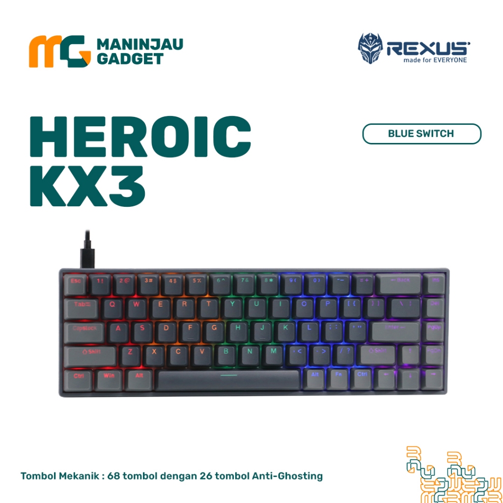 REXUS Keyboard Heroic KX3