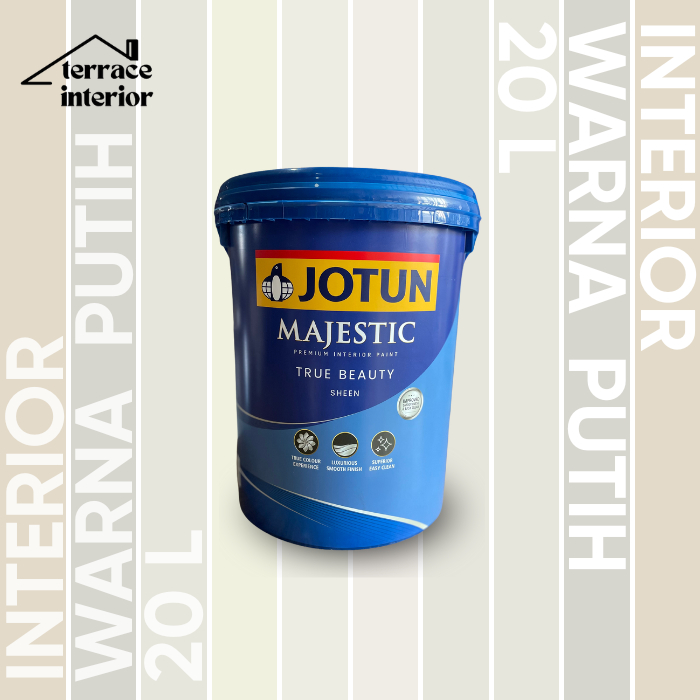 Cat Tembok Majestic Sheen Interior Jotun warna Putih 20 L