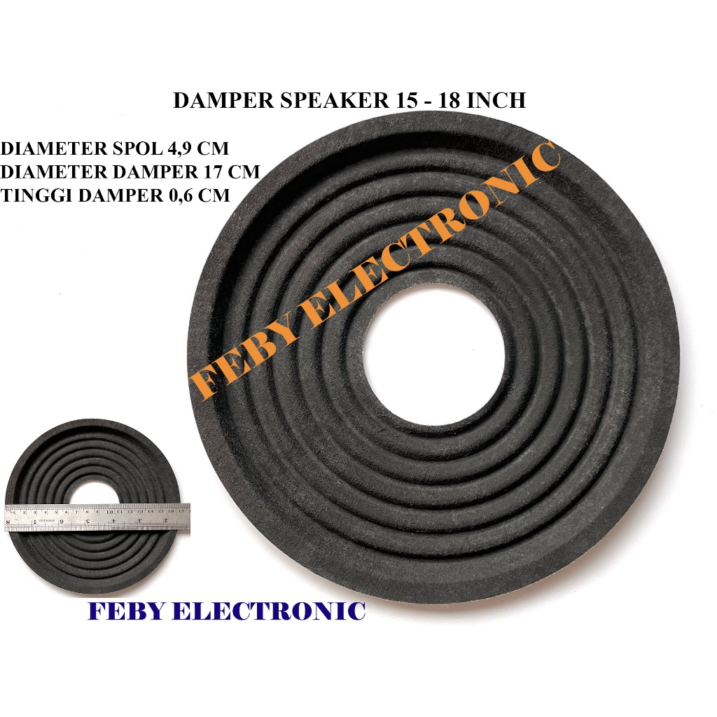DAMPER SPEAKER 15 INCH LOBANG 49MM LEBAR 17 CM DEMPER MEMBRAN SPEAKER