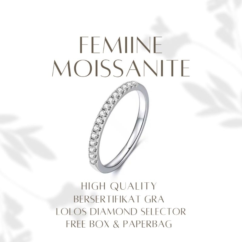 Cincin batu berlian moissanite