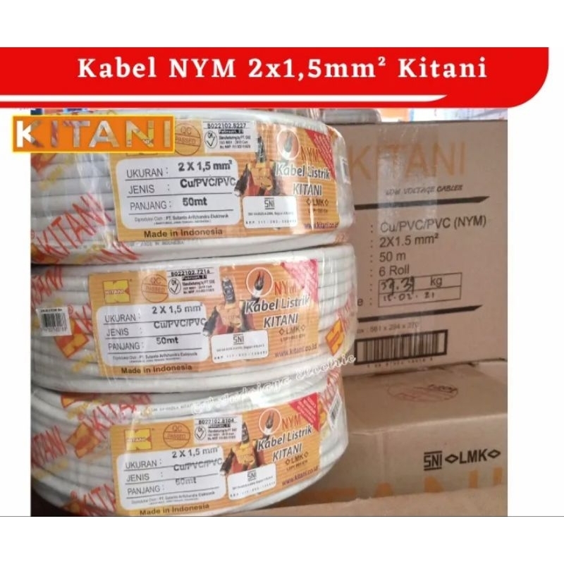 Kabel NYM 2x1.5 Kitani
