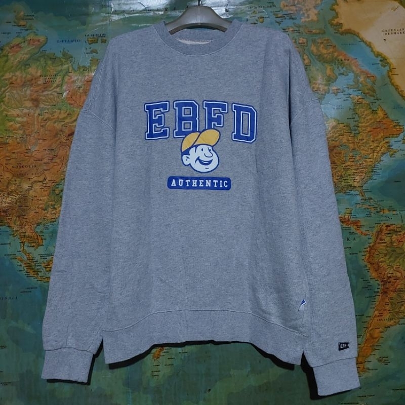sweater crewneck EBFD EBBETS FIELD EFF Bats grey original