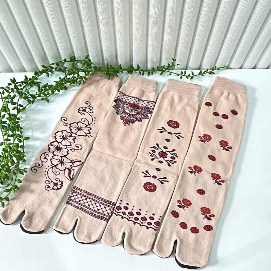 Asyifa Shop Kaos Kaki Jempol Motif Nilon Muslim Premium Coklat Cream Hitam