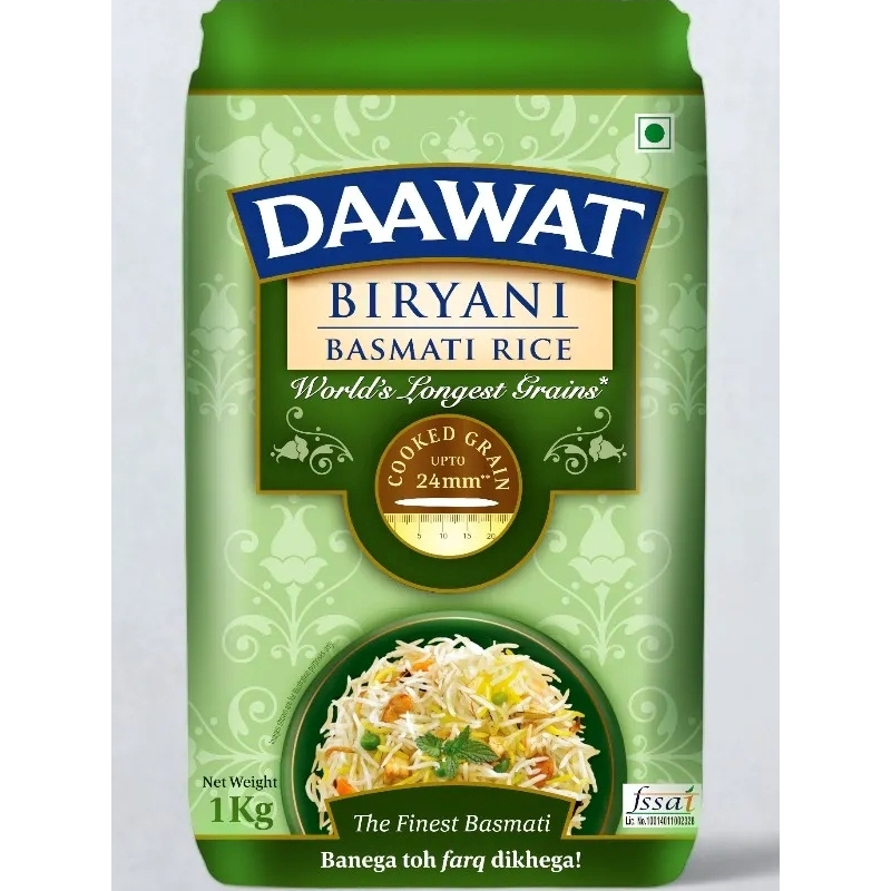 

Biryani Basmati Rice Daawat / Beras India 1 Kg