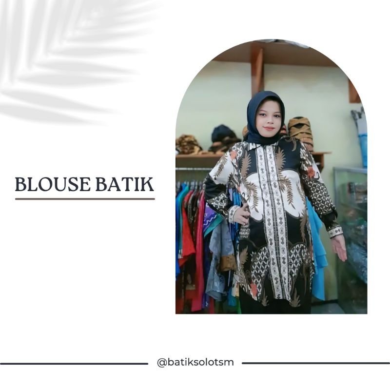 Blouse Batik Wanita Kekinian Model Tunik