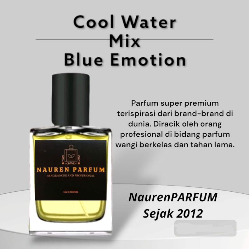 Cool Water(Premium) MIX Blue Emotion - Parfum Cowok tahan lama