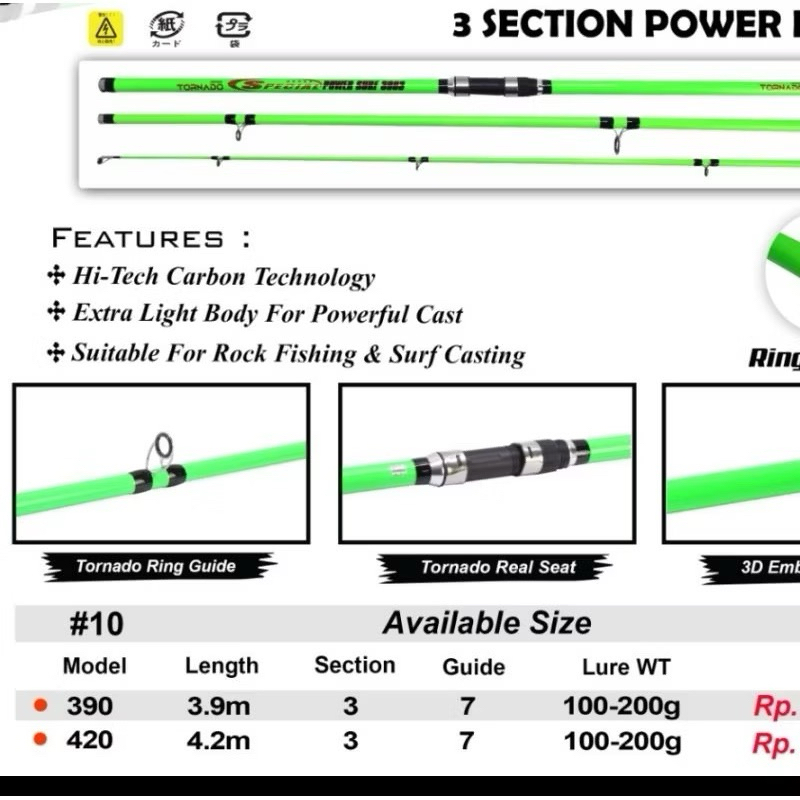 Joran tornado special surf 4203 3903 joran pantai joran tebingan joran sambung 3