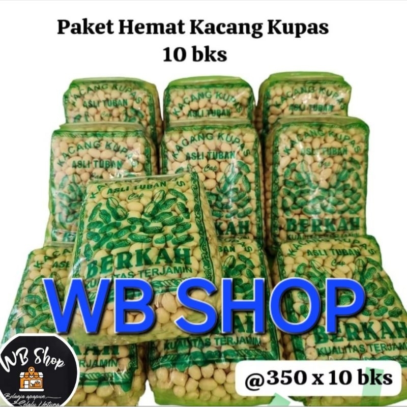 

Kacang Kupas Tuban 1 ball isi 10 bungkus kemasan 350 gr