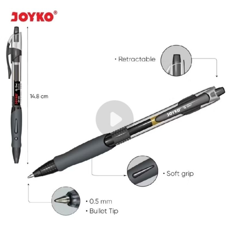 

Joyko Ballpoint Q Gel - Joyko Pulpen Gel