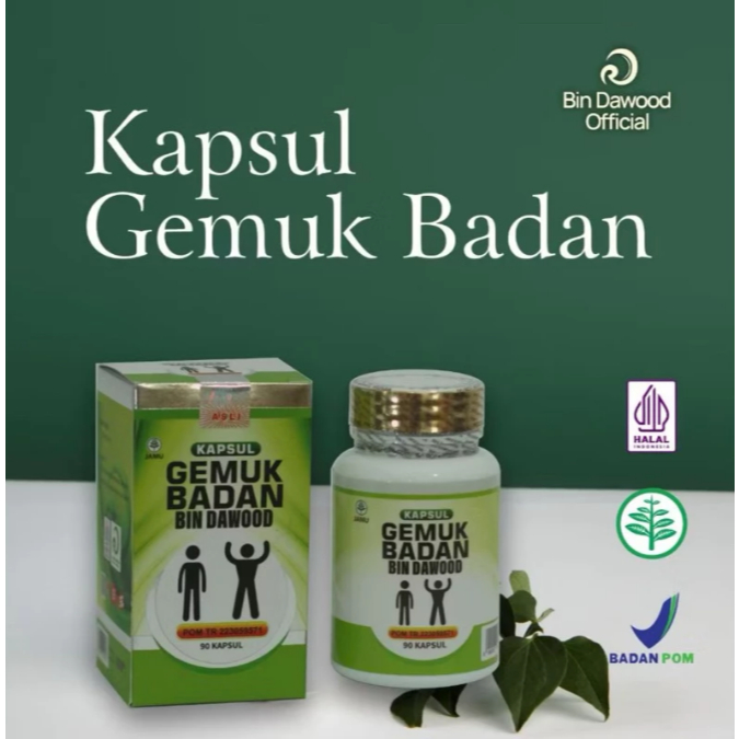 Kapsul Gemuk Badan isi 60 kapsul - Bin Dawood halal original BPOM