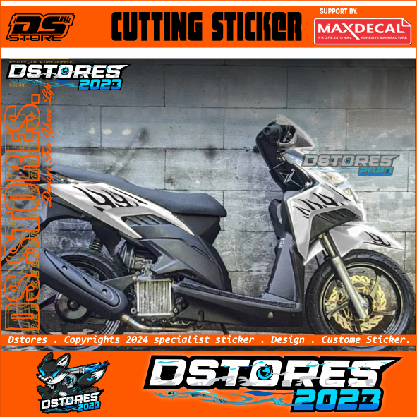 CUTTING STICKER STRIPING VARIASI VARIO TECHNO 110 KARBU STRIPING VARTECH API HOT WHEELS COPY TRANSPA