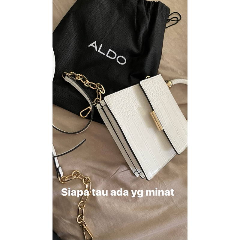 PRELOVED - White bag aldo - NEGO