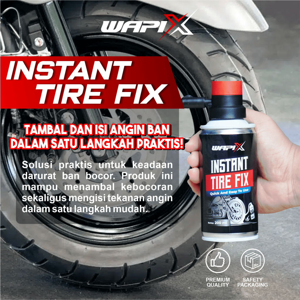 WAPIX - INSTANT TIRE FIX - Tambal Ban Darurat Cairan Anti Bocor Ban Tubeless