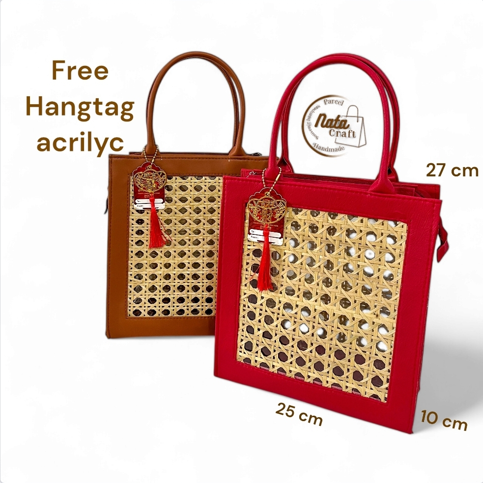 

Nata craft-Tote Bag Imlek Tas Hampers Imlek Tas Souvenir Anyaman Imlek Top Handle Bag