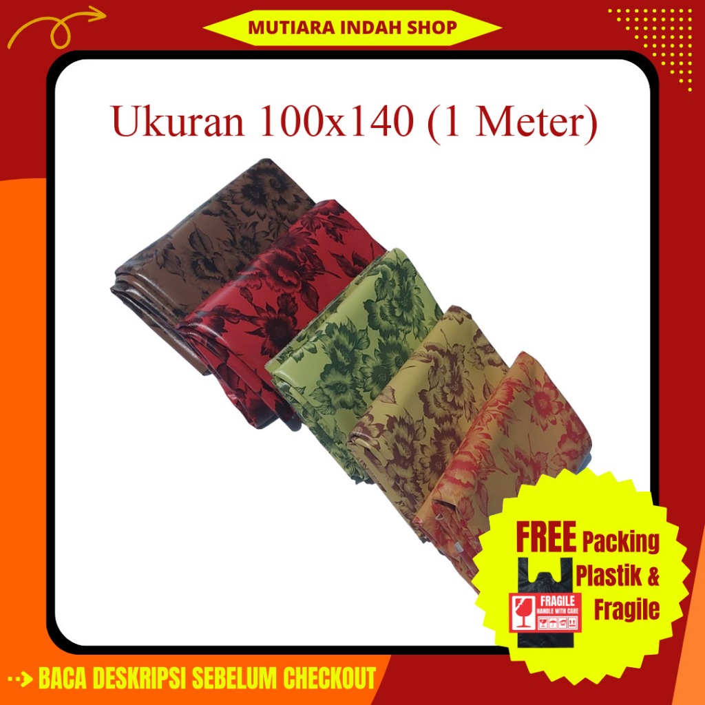 Perlak 1 Meter Polos/Motif Bunga, Perlak Bayi atau Alas Ompol Bayi, Perlak Ibu Melahirkan, Perlak La