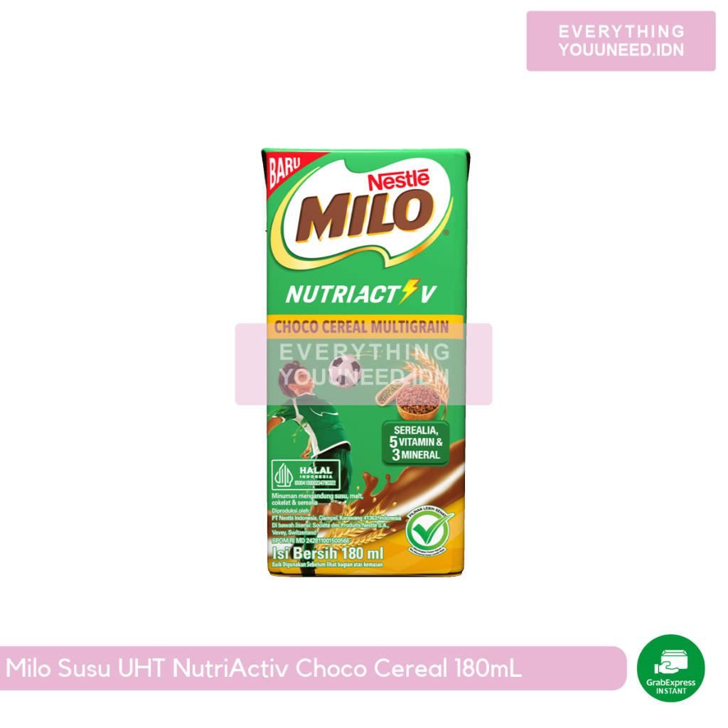 

Milo Susu UHT NutriActiv Choco Cereal 180mL