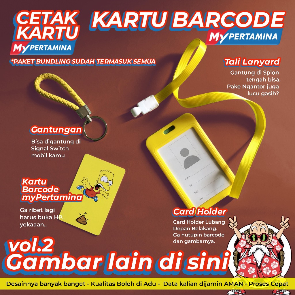 

KARTU+LANYARD BUNDLING BIKIN KARTU BARCODE PERTAMINA MOBIL PVC ID CARD MYPERTAMINA