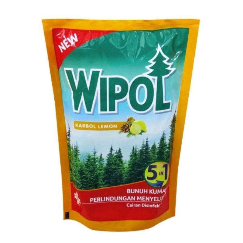 Wipol Karbol Disinfektan Lemon pine 780 mL - isi ulang REFILL pouch