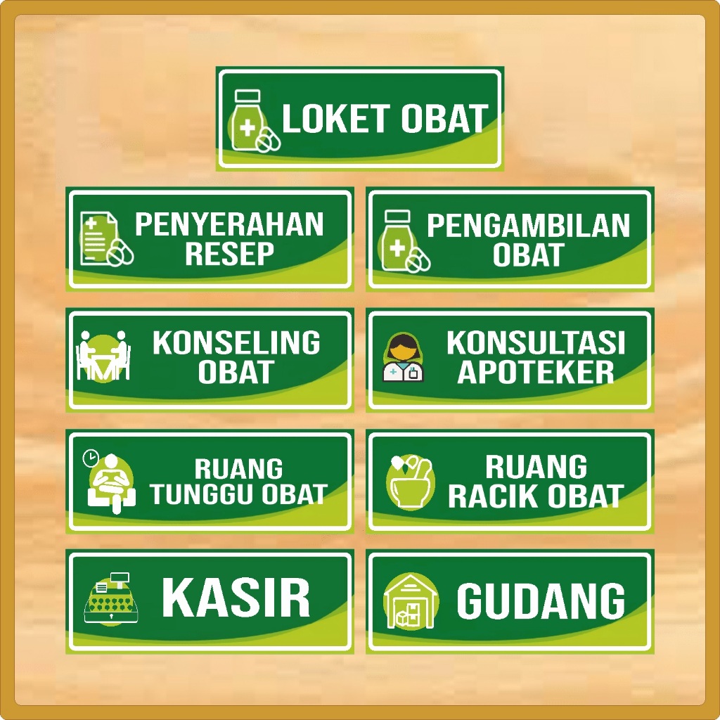 

Aneka Stiker Vinyl Apotek/Farmasi, Aneka Sticker Farmasi untuk Apotek, Aneka Siker Apotek, Klinik, Rumah Sakit