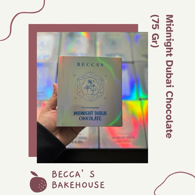 

[READY STOCK] Midnight Dubai Chocolate by Becca Bakehouse | 75 Gr | Include Styrofoam & Ice gel | Original