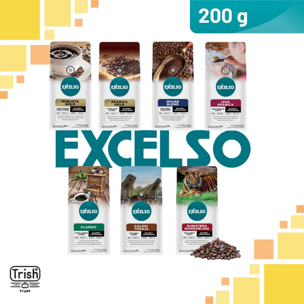 

Excelso Biji Kopi Coffee Beans Kemasan 200 gr
