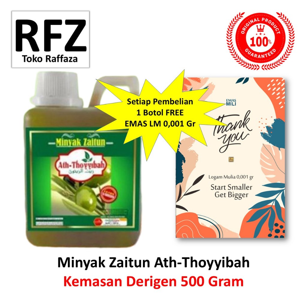 

Minyak Zaitun Ath-Thoyyibah 500 Gram Extra Virgin Olive Oil Untuk Kesehatan dan Kecantikan