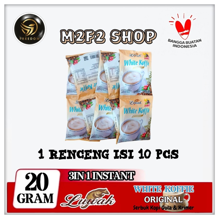 

Luwak White Koffie Original | Kopi Bubuk 3in1 Instant Sachet - 20 gr (Kemasan 1 Renceng)