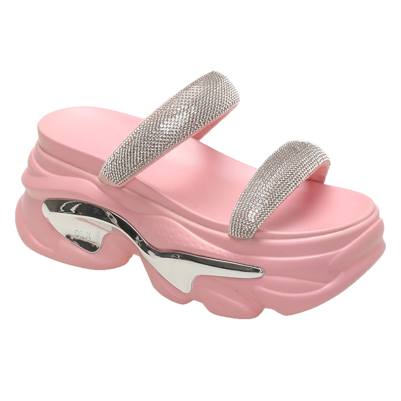 8155 - Tinggi Wedge Sandal Sendal Wanita FASHION - PREMIUM - Impor - Original 9cm/3.5in