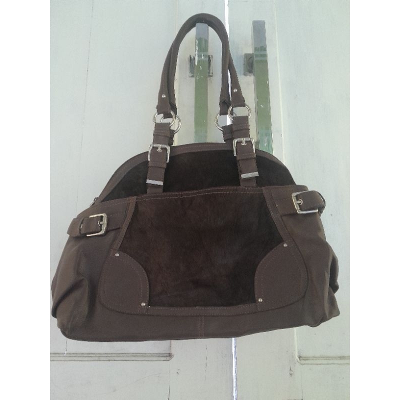tas kulit asli mix bulu asli branded original preloved pl second monzabag 40 x 30