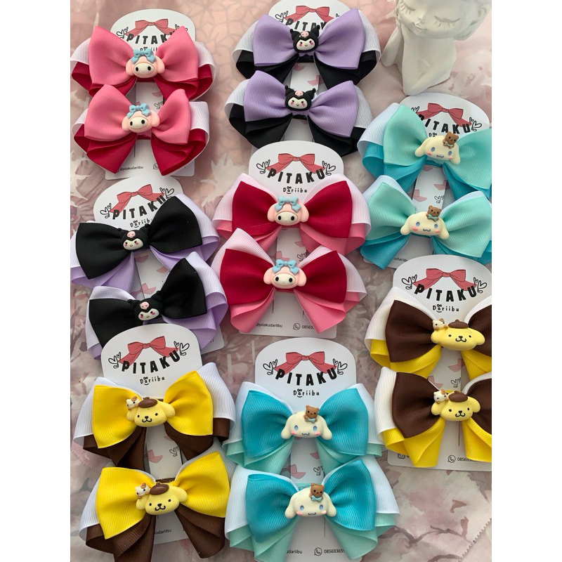 Jepitan Melodi / Kuromi / Cinnamoroll / Pompompurin Jepitan Anak Sanrio Series / Jepitan Lucu (SATUA