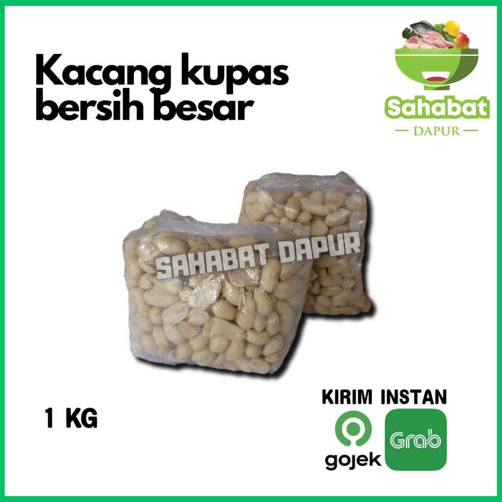 

Kacang Kupas Bersih Besar 1 kg - Sahabatdapur
