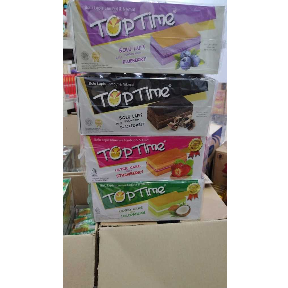 

TOP TIME LAYER CAKE ALL VARIAN 1 BOX / COKLAT / STRAWBERRY / BLUEBERRY / COCOPANDAN