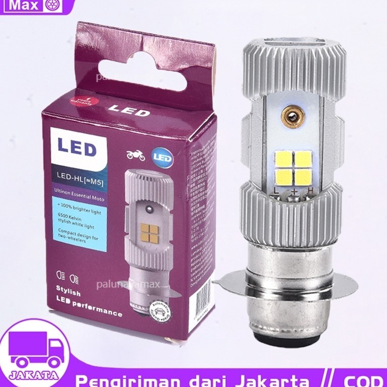 NEWSTOCK LAMPU DEPAN MOTOR LED PHILIPSLAMPU LED 2SISI H6 ARUS DC P15D M5 BST BOHLAM LAMPU DEPAN MOTO