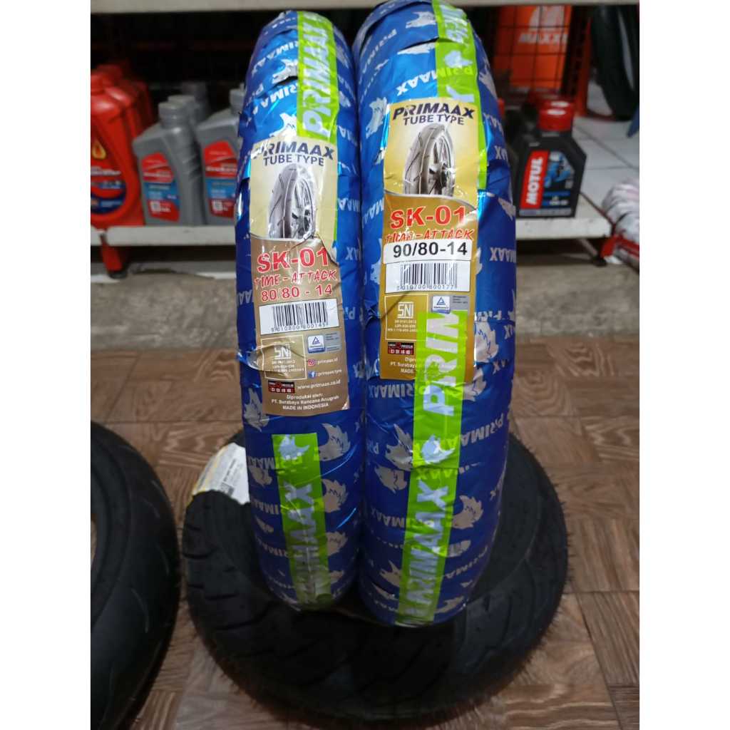 BAN MOTOR PRIMAX SK01 RING14 90/80-14 TUBETYPE BAN MOTOR VARIO,MIO,BEAT 80/80-14