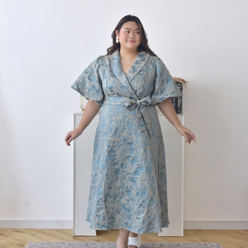 SEWA DRESS GAUN BIGSIZE / SH-120 LOLITA TORQOUISE