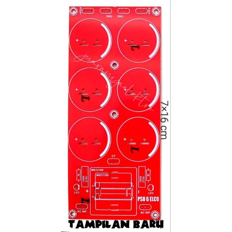PCB PSU 6 ELCO
