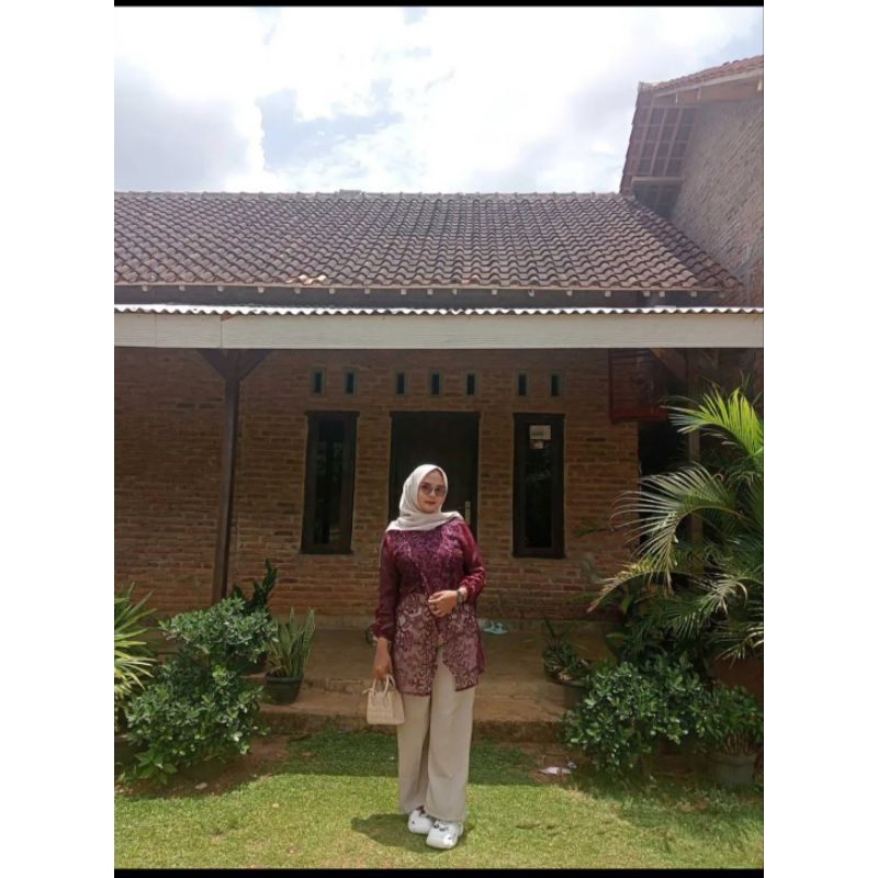 Zize Outer Brukat Organza/Tunik Brukat/Baju Hari Raya/Kondangan atau wisudaan