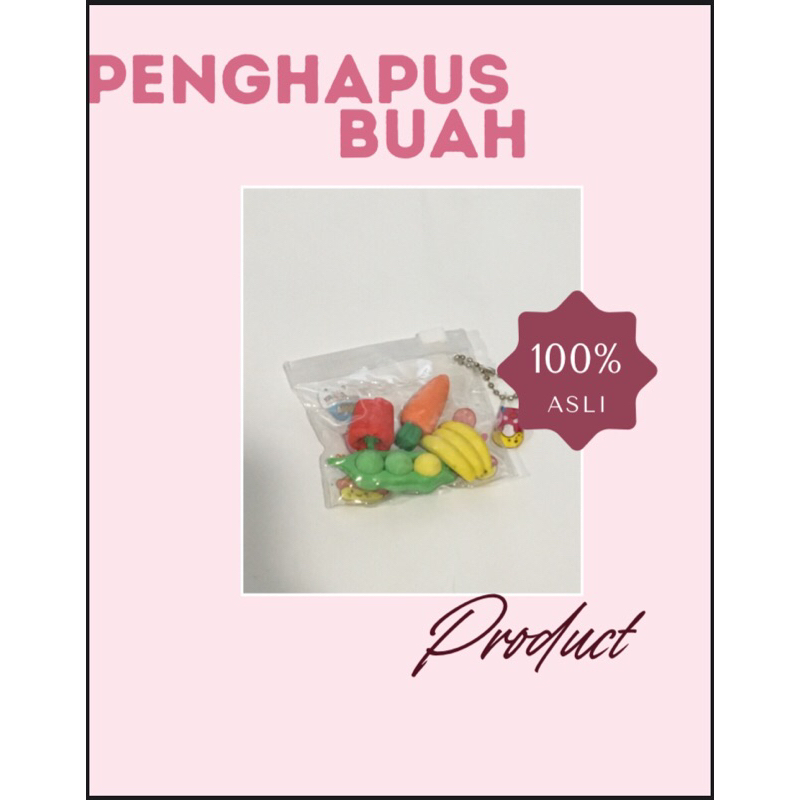 

penghapus bentuk buah sayuran/penghapus bentuk/penghapus buah/penghapus variatif ank