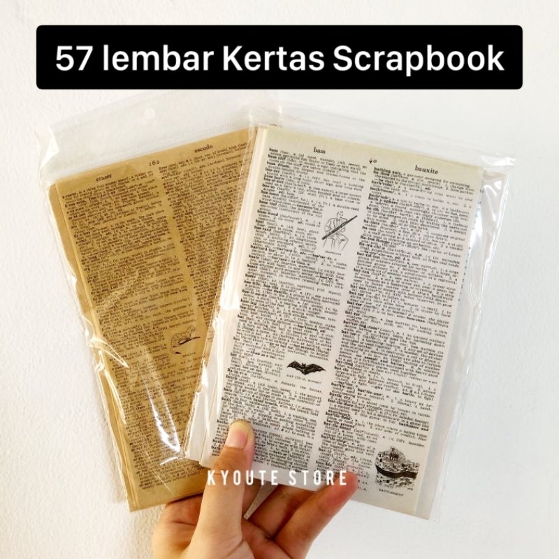 

57 Lembar Kertas Dekorasi Journal Vintage Retro Jadul Scrapbook DIY Craft Letter Bujo Journal