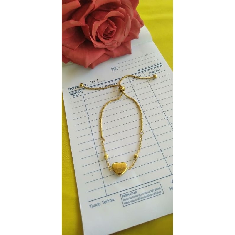 gelang serut titanium asli